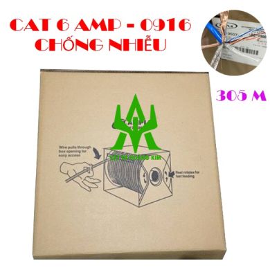 CAT 6 AMP 0916 CHỐNG NHIỄU 305M CÁP MẠNG - CHÍNH HÃNG