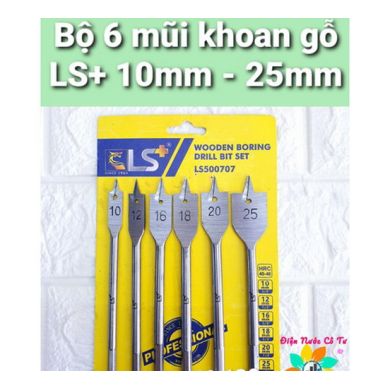 Bộ 6 mũi khoan Gỗ đuôi cá từ 10ly - 25ly