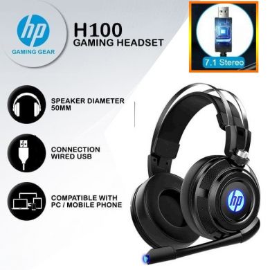 HEADPHONE GAMING HP H100 USB