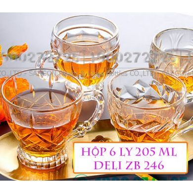 HỘP 6 LY DELI 246 UỐNG BIA 205ML