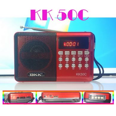 LOA THẺ BKK KK50C -FM - ĐÈN PIN -USB - THẺ NHỚ - KÈM 1 CỤC PIN