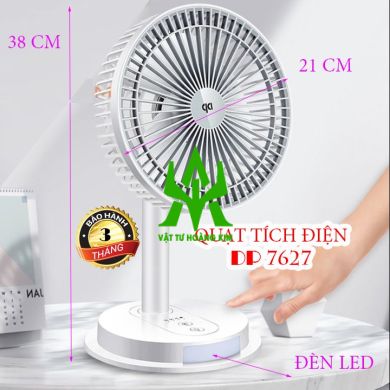 QUẠT TÍCH ĐIỆN DP 7627 CỰC MÁT CÓ ĐÈN LED