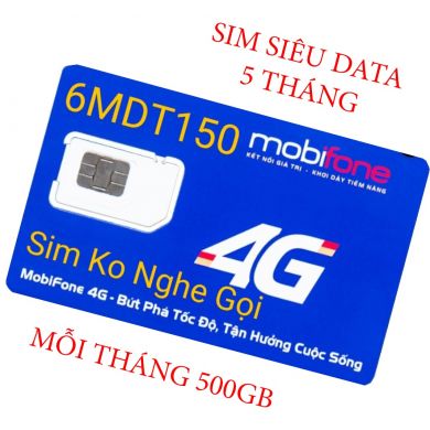SIM MOBI 4 THÁNG DATA 500G