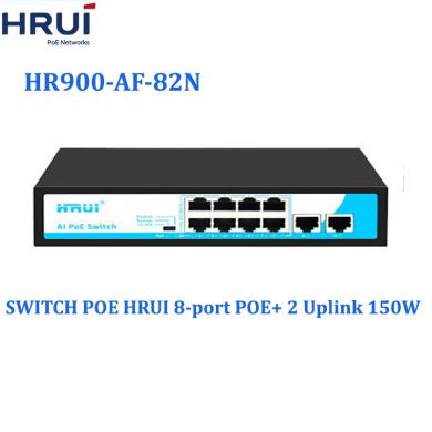 Switch Poe Hrui HR900-AF-82N 8port POE + 2 Uplink