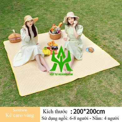 THẢM CARO DÃ NGOẠI PICNIC DU LỊCH , CẮM TRẠI , KÍCH THƯỚC 2 MÉT X 2 MÉT